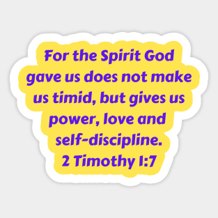 Bible Verse 2 Timothy 1:7 Sticker